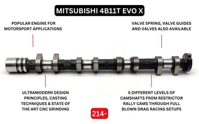 Kelford Mitsubishi EVO X Drag Racing Cams