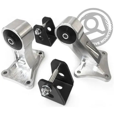 00-09 S2000 Polished Aluminum Replacement Engine Mount Kit F-Series/Manual 500 HP 95A Red Innovative Mounts