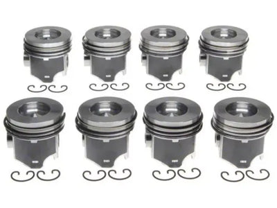 Mahle OE 06-09 6.0L Floating Pin GM Trucks Vin H 0.50MM Reduced Comp Piston Set (Set of 8)