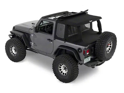Bestop 07-18 Jeep Wrangler JK 2-Door Halftop Conversion Kit (Premium Black Twill)