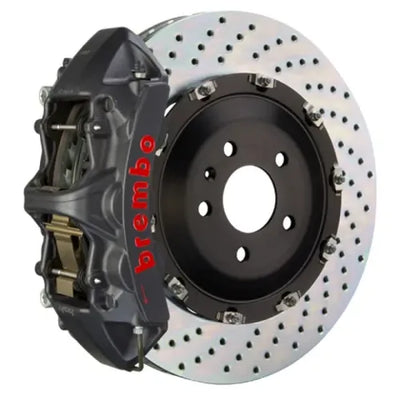 Brembo 03-09 Range Rover Front GTS BBK 6 Piston Cast 405x34 2pc Rotor Slotted TY3L-Black HA