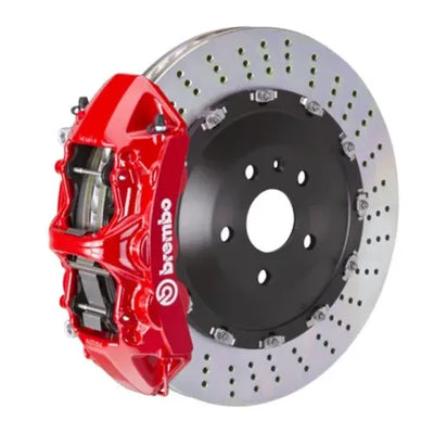 Brembo 09-15 CTS-V Front GT BBK 6 Piston Cast 405x34 2pc Rotor Slotted TY3L-Red