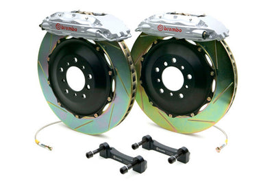 Brembo 93-98 Supra Front GT BBK 6 Piston Cast 380x34 2pc Rotor Slotted TY3L-Silver