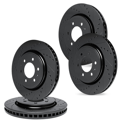 R1 Concepts Brake Rotor- D/S - Black Fits Toyota 4Runner