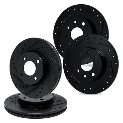 R1 Concepts Brake Rotor- D/S - Black Fits Hyundai Sonata