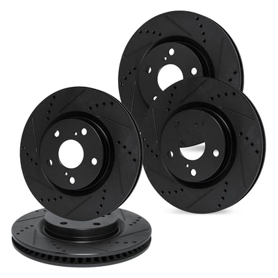 R1 Concepts Brake Rotor- D/S - Black Fits Mazda RX-8