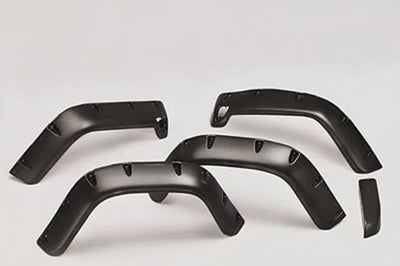 Black Boss Pocket/Rivet Style Smooth Finish 4-Piece Fender Flare Set For 2007-2010 GMC Sierra 2500 Hd/3500 Hd (Excludes Dually) Bushwacker