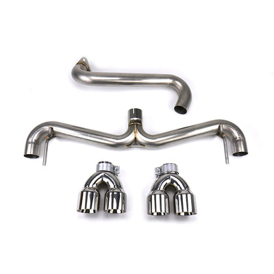 FactionFab polished axle-back exhaust