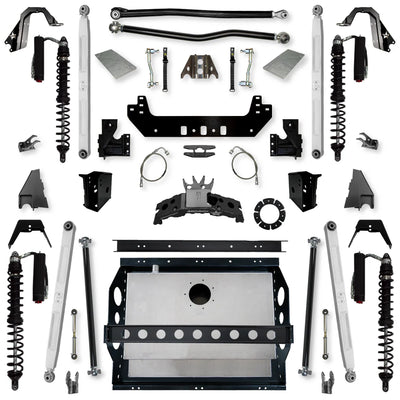 Rock Krawler 19-26 Wrangler JT 4.5 Inch Rockzilla w/ PB J Lower Lower Arms Coil Overs Front and Rear w/ Fast CD Adjusters JT45RZLA-S2