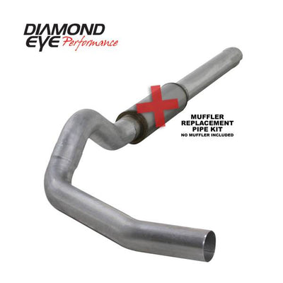Diamond Eye K5244A-1-RP Aluminized Race Pipe Exhaust System Kit