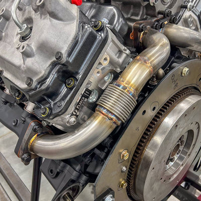 Wehrli Up Pipe Kit w Gaskets (Twin Turbo) 2in for 01-04 LB7 Duramax Stainless Stainless 100589