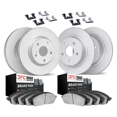 DFC 04-12 Chevrolet Malibu Front & Rear Geospec Rotors with 5000 Advanced Brake Pads w/Hardware