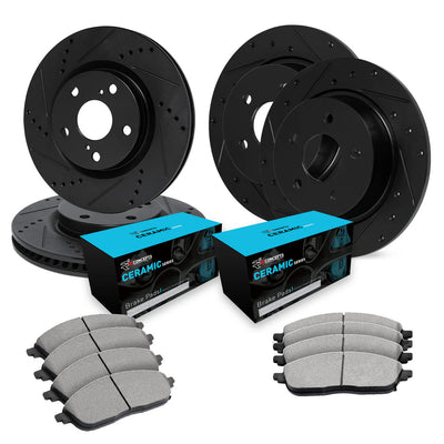 R1 Concepts Brake Rotor- Blank with Optimum Oe Pads Hdw Fits Acura MDX