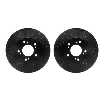R1 Concepts Brake Rotor- D/S - Black Fits Acura Legend