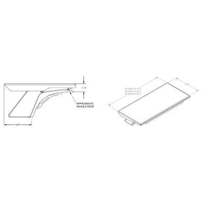 22" LOW PROFILE DRILL-FREE MOUNTING