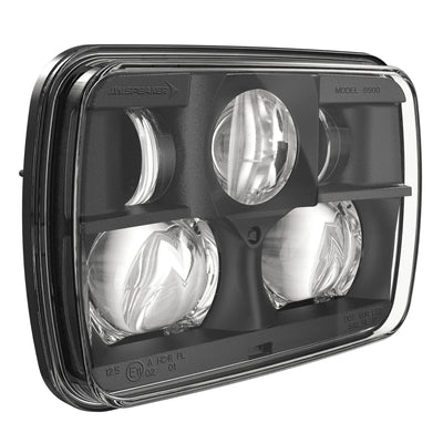 8900 EVO2 1224V DOT/ECE LED RIGHT HAND TRAFFIC HIGH/LOW BEAM HEADLIGHT W/BLK INNER BEZEL SGL LIGHT