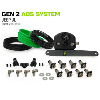 4 Tire Inflation System - Jeep JL Engine Mount With Box Fittings Hoses AND Storage Bag - Black