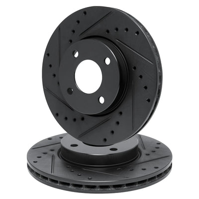 R1 Concepts Brake Rotor- D/S - Black Fits Mazda RX-7