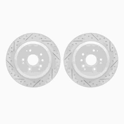 DFC 14-16 Acura MDX Rear Drilled & Slotted Geoperformance Rotors