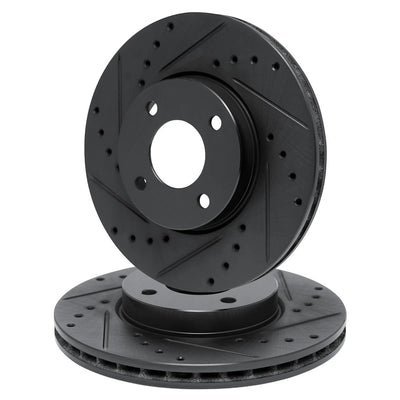 R1 Concepts Brake Rotor- D/S - Black Fits Hyundai Sonata