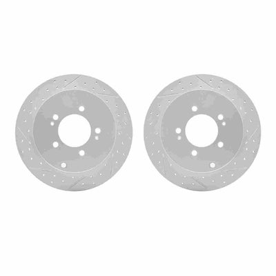 DFC 07-15 Mitsubishi Outlander Rear Drilled & Slotted Geoperformance Rotors