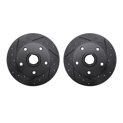 R1 Concepts Brake Rotor- D/S - Black Fits Audi A4