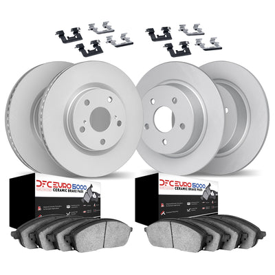 DFC 99-15 Volkswagen Golf/Jetta Front & Rear Geospec Rotors with Euro 5000 Ceramic Pads w/Hardware