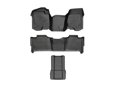 WeatherTech Black Front Rear and Rear Floorliners - Over The Hump Fits -20-13 Tahoe 442941-44066-2-7