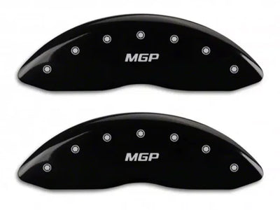 Set Of 4 Caliper Covers Engraved Front Ram Engraved Rear Ramhead Black Finish Silver Characters 2006-2010 Dodge Ram MGP Caliper Covers