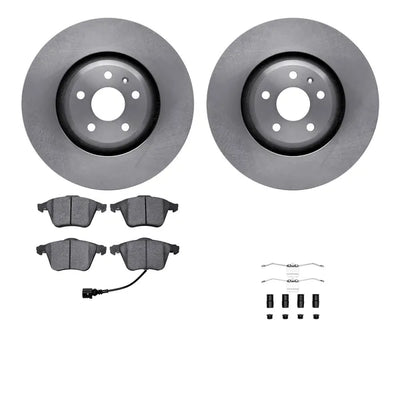 R1 Concepts E- Line Series Brake Rotor with Ceramic Brake Pads Hdw Fits Audi TTS