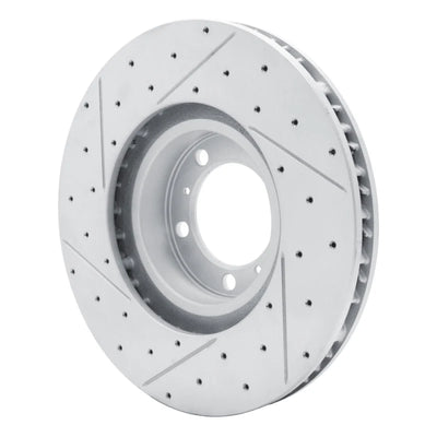 R1 10-24 Audi RS E-Tron Gt Right Front Drilled & Slotted Geoperformance Rotor