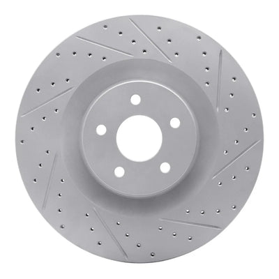 R1 16-18 Ford Focus Front Right Drilled & Slotted Geoperformance Rotor