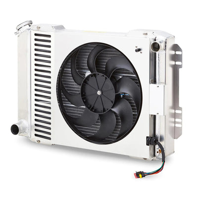 SLIMFIT RADIATOR 1960+ MOPAR A/B BODY MANUAL TRANS REVERSE PLUMBING