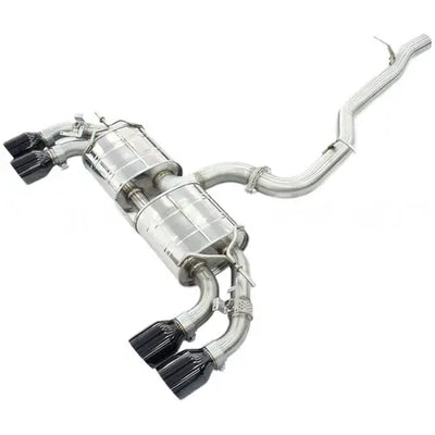 Invidia 2022+ Volkswagen Golf R MK8 76mm R400 Valved Cat Back Exhaust Rolled TI Tips