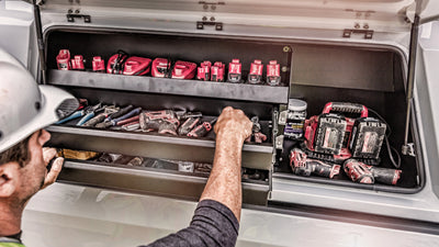 Truck Bed Drawer Drawer-Bin Full-Size EVO and EVOc Applications 5.5/6.5 Foot Bed Left Side Mount SmartCap For North America Produced Caps w/Serial # s ending in NA