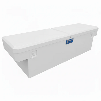 CROSSBODY TOOLBOX 16X20X60 ALL SMOOTH EXTRA DEEP DOUBLE DOOR WHITE