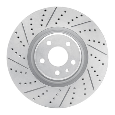 R1 12-18 Audi A7 Quattro Front Left Drilled & Slotted Geoperformance Rotor