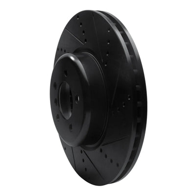 R1 13-20 BMW 440I Coupe Front Right Drilled & Slotted Black Brake Rotor