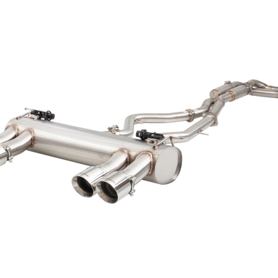 1518 BMW F8X M3/M4 VAREX CAT BACK SYS DUAL 2.5IN TO 3IN 4IN TIPS 304SS