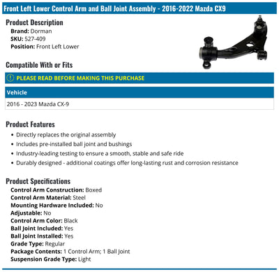 Dorman control arms