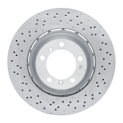 DFC 16-23 Porsche 718 Cayman Left Rear Drilled Hi-Carbon Alloy Geomet Coated Rotor