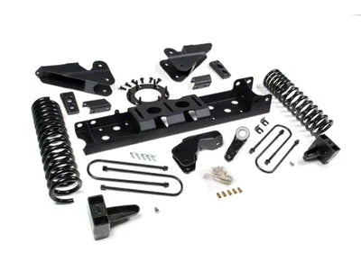 19-24 RAM 3500 4.5 Inch Radius Arm Bracket 2 Inch Rear Block With Overload Diesel 6-Bolt T-Case Nitro Shocks Zone Offroad