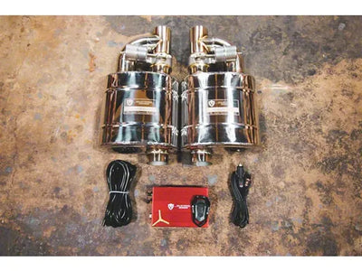 Universal Muffler Kit, Single Inlet Single Outlet, 63MM 2.5" 2 Mufflers