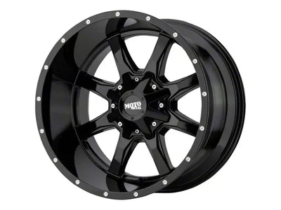 MO970 20X10 8X180 12MM GLOSS BLACK W/ MILLED LIP