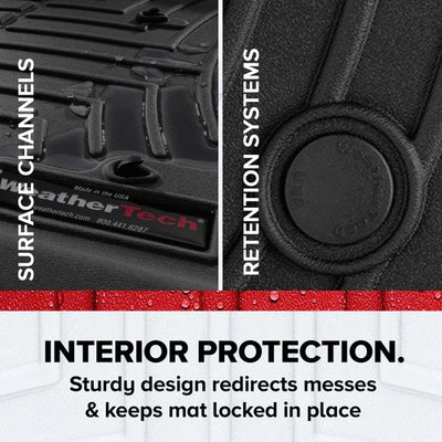 WeatherTech Cocoa Front Rear and Rear Floorliners Fits -20-23 Acadia Acadia Denali 471080-1-2-4