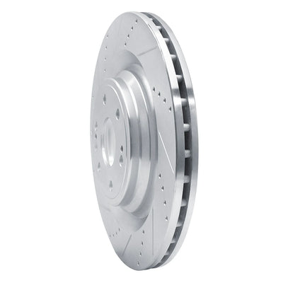 DFC 14-20 Cadillac Escalade ESV Front Left Drilled & Slotted Silver Brake Rotor