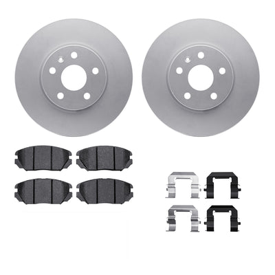 R1 Concepts Brake Rotor- Carbon Coated with Ceramic Pads Hdw Fits Buick Allure