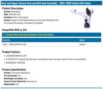 Dorman control arms