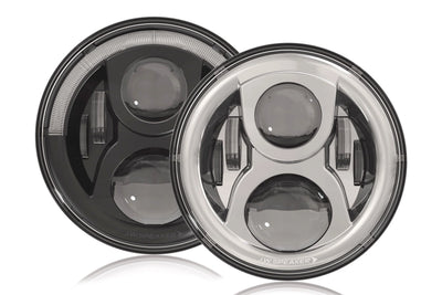 J.W. Speaker 12-24V DOT LED High Low Beam Headlight with Black Inner Bezel - Single Light 0554941