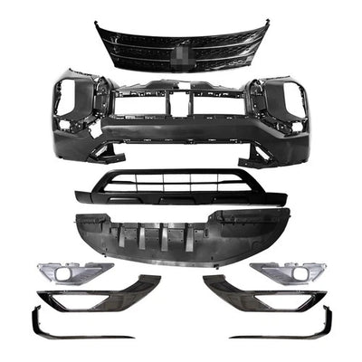 CAPA FRT BUMPER CVR FWD; W/O H/LMP WASHERS; W/PARKING SENSORS; PRIME MITSUBISHI OUTLANDER 22C